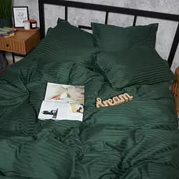 Підковдра Moon&Star Satin Stripe Mystic Green Полуторна Євро 160x220 см - мініатюра 3