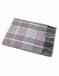 Плед бавовняний Миами Horace Vladi дим-біло-яскраво-рожевий 140х200