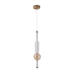 Подвесной светильник LED Levistella 788P39319 AB+CL+AM, 7W, 4000K, стекло, винтажный стиль для гостиной