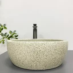 Умивальник VBI Corridonia beige stone matt накладний VBI-016100 - мініатюра 2