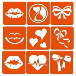 Набір хни з трафаретами для біо-тату №10 Fresh Tattoo henna-set-10, 9 трафаретів - мініатюра 3