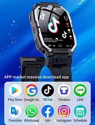 Дитячий смарт годинник Lemfo D34 на Android OS з поворотно-знімним корпусом, GPS трекером, 4G SIM-картою, відеодзвінками, 16GB пам’яті, TikTok, YouTube, Instagram, WhatsApp, прослушкою та SOS Чорний - мініатюра 3