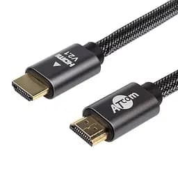 Кабель HDMI-HDMI Atcom Premium ver 2.1, 4К, 15м, Black
