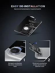 Захисне скло для камери Apple iPhone 17 Air, Supreme BI, синій колір, з рамкою, глянцеве скло для захисту лінз, протиударне, прозоре, з клейовим шаром по контуру, не впливає на якість фото, ArmorStandart (ARM86451) - мініатюра 11