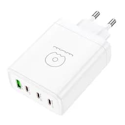 Мережевий зарядний пристрій WUW-C158 1USB 3Type-C + USB A PD100W white (WUW-C158) - мініатюра 2