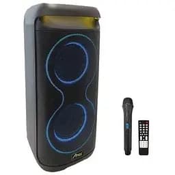 Музична портативна Вluetooth колонка ZPX Audio ZX7792 RGB підсвічування 2х10" Мікрофон Пульт 1000Вт Чорний