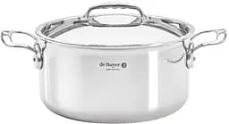 Кастрюля De Buyer, с крышкой, 3,4 л, 20 см (3742.20)