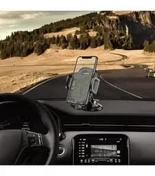 Автомобільний тримач для телефону Borofone BH37 Route push type suction cup car holder чорний - мініатюра 3