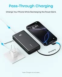 Портативний зарядний пристрій - 20000 mAh 22.5W Built-In USB-C Cable White Anker teh0027054 - мініатюра 6