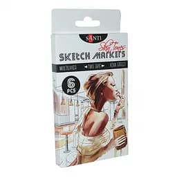 Комплект маркеров Santi sketch Skin Tones 6 шт. (390568)