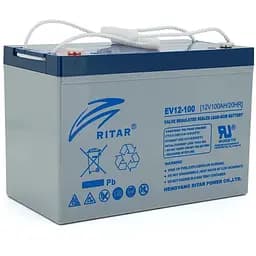 Тяговая аккумуляторная батарея RITAR EV12-100,12V 100Ah, M8 ( 307 х 169 х 210(215) ), Q1