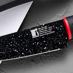 Набір ножів із покриттям під мармур Bergner Keops marble 3 шт. (BG-1151-BK) - мініатюра 6