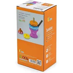 Пірамідка Viga Toys Морозиво дерев'яна рожева (51321) - мініатюра 3
