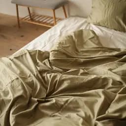 Комплект постільної білизни сімейний з 2 підковдрами 150 x 220 см Сатин Honey світло зелений - мініатюра 4
