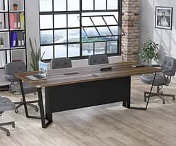 Стіл для переговорів V-240 Loft Design з розетками (Горіх Модена)