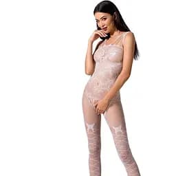 Ажурний бодістокінг із інтимними вирізами Passion BS076 white One size