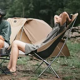 Крісло складане NaturehikeYL06 Alu Folding Moon Chair NH18Y060-Z, бежевий - мініатюра 3