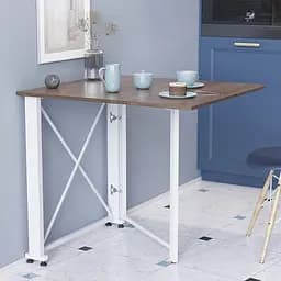 Стол-книга трансформер Орион 1 Ferrum-decor 750x810x730 Белый металл ДСП Дуб Сонома Трюфель 16 мм (FRD-104608)