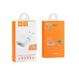 Адаптер мережевий Hoco C11 1USB 1 А блок живлення білий 6957531047728 - мініатюра 4