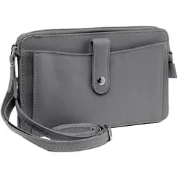 Небольшая женская кожаная сумка UP2 Fashion серая sum0028724