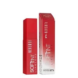 Блеск тинт для губ Neverti Soft Tint Lipgloss (NP802), 001 Розово-коричневый