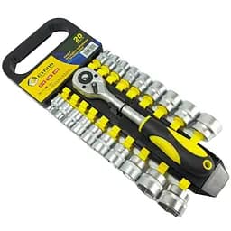 Набір насадок торцевих з тріскачкою Сталь 3/8" 6-24 мм 19 шт. (70001) (45002)