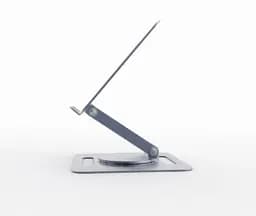 Підставка для ноутбука до 15.6" Gembird NBS-DR1-01, Silver, алюмінієва, поворотна (на 360°) - мініатюра 2