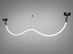 Люстра стельова LED Diasha 9610-1500BHR Мотузка, 17W, чорний хром, сучасний стиль для коридору, вітальні, спальні, кухні - мініатюра 2