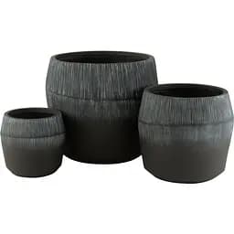 Кашпо J-Line великого розміру чорного кольору (43085)