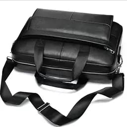Чоловіча шкіряна сумка для ноутбука та документів чорна Tiding Bag RD-23134 - мініатюра 3
