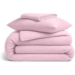 Комплект постільної білизни Cosas Baby blush CS1 Підлітковий муслін фламінго (Muslin_009BabyBlush_El90-009BabyBlush_155)