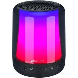 Портативна bluetooth колонка Zealot S66 з LED підсвічуванням чорний