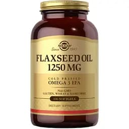 Лляна олія Solgar Flaxseed Oil 1250 мг 100 капсул