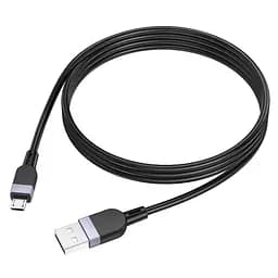 Дата кабель Hoco X109 Energy silicone USB to MicroUSB (1m) Black - мініатюра 2