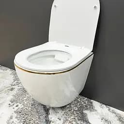 Підвісний унітаз VBI Vulcano gold edge VBI-020402, Золотий - мініатюра 3