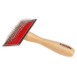 Пуходерка Camon со штифтами из нержавеющей стали с пластиковым покрытием с деревянной ручкой MD (B781/B)