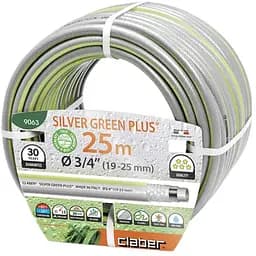 Шланг поливальний 3/4" 25м Silver Green Plus, сірий з салатовою полосою