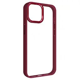 Чехол для Apple iPhone 15, UNIT2, бордовый, ударопрочный, прозрачный противоударный чехол-накладка из TPU и поликарбоната (PC), с защитными бортиками, защита всего корпуса от ударов и царапин, ArmorStandart (ARM69971)
