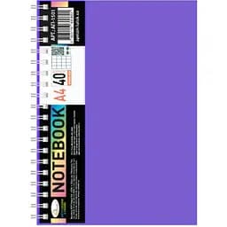 Блокнот А4 АП-1501(Violet) 40 аркушів, пружина збоку