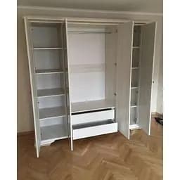 Шафа розпашна з ящиками Гербор Вайт 4D(2S) Ясен сніжний + Сосна срібна (GRB-1414) - мініатюра 3