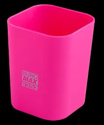 Стакан для канцелярського приладдя Buromax Rubber Touch, рожевий (BM.6352-10)