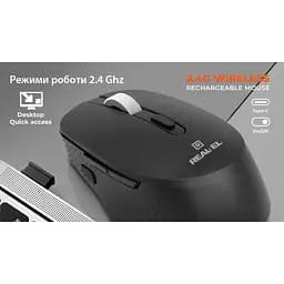 Мишка REAL-EL RM-380W Wireless Black (EL123200057) - мініатюра 12