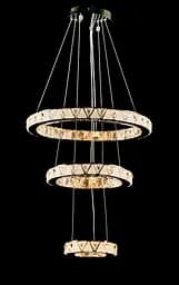 Світлодіодна люстра Splendid Ray L51007/50+35+20/3 LED з кришталем, хром, 100 Вт, з пультом і димером - мініатюра 3