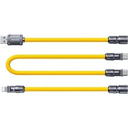 Кабель WEKOME WDC-20 4 в 1 Micro / iPh / Type-c / USB 65W желтый