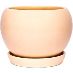 Керамічний горщик Nana Keramiks Шар 2.5 л глянець бежевий (shar-2-5-beg)