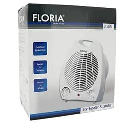 Тепловентилятор спіральний Floria ZLN6151, 3 режими 1000/2000 Вт White - мініатюра 4