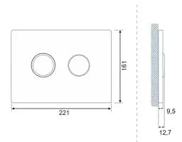 Інсталяція Cersanit AQUA 52 з кнопкою Accento Circle + унітаз Crea із сидінням Slim 30412 - мініатюра 10