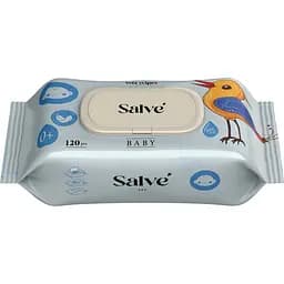Дитячі вологі серветки Salve сині 120 шт.