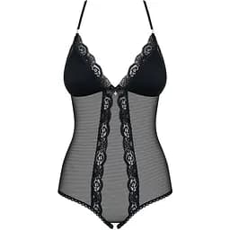 Сетчатое боди с открытыми ягодицами Obsessive 841-TED-1 teddy L/XL, черный