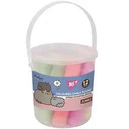 Крейда кольорова Yes Pusheen Jumbo 12 шт. у відрі (400550)